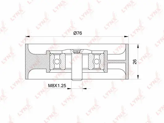 Tensioner Pulley, V-ribbed belt (PB-5140)