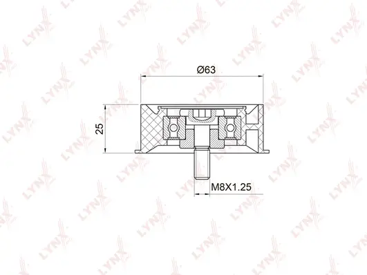 Deflection/Guide Pulley, timing belt (PB-3024)