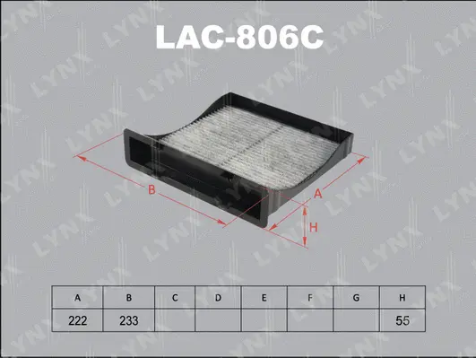 Filter, cabin air (LAC-806C)