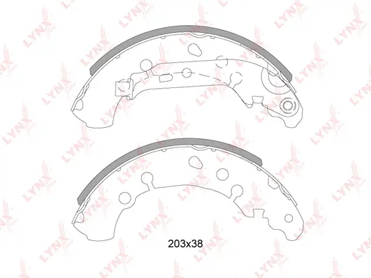 Brake Shoe Set (BS-7527)