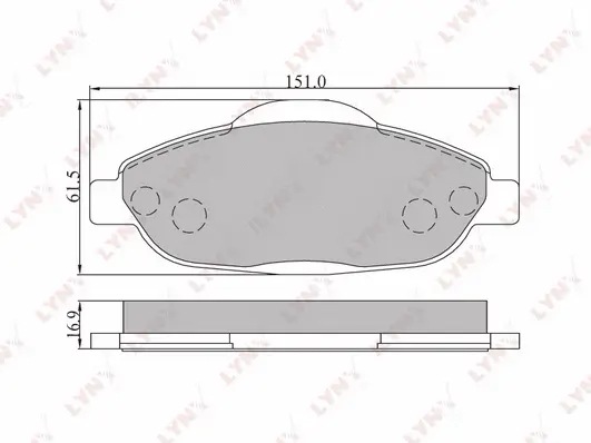 Brake Pad Set, disc brake (BD-6102)