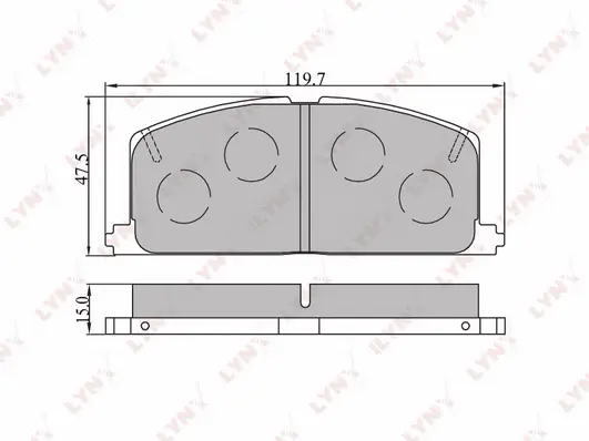 Brake Pad Set, disc brake (BD-7533)