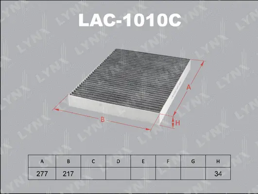 Filter, cabin air (LAC-1010C)