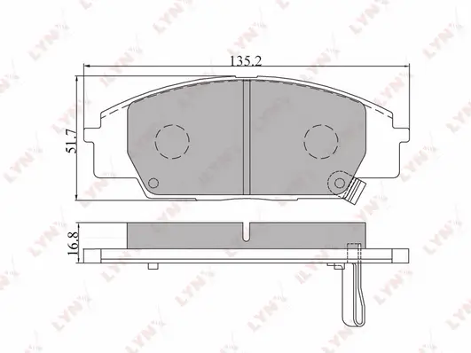 Brake Pad Set, disc brake (BD-3408)