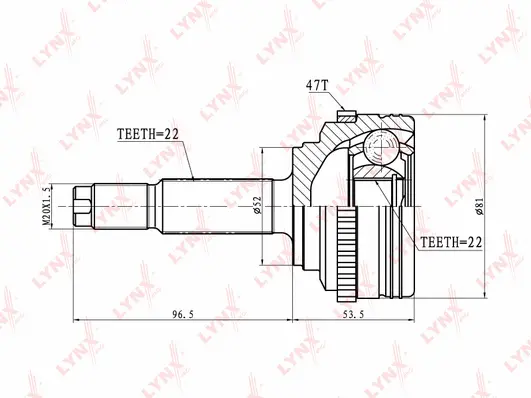 Joint Kit, drive shaft (CO-1825A)