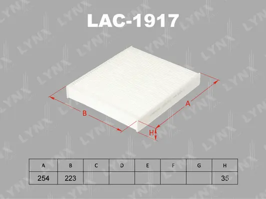 Filter, cabin air (LAC-1917)