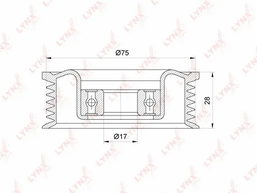 Deflection/Guide Pulley, V-ribbed belt (PB-7233)