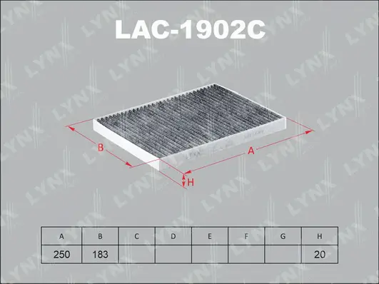 Filter, cabin air (LAC-1902C)