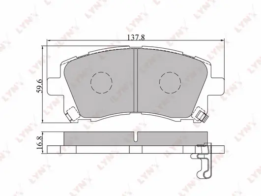 Brake Pad Set, disc brake (BD-7104)