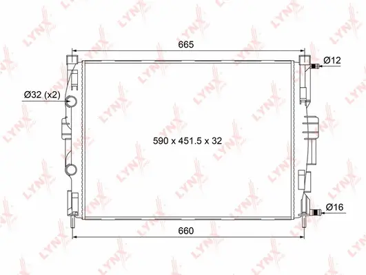 Radiator, engine cooling (RM-1110)