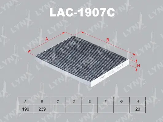 Filter, cabin air (LAC-1907C)