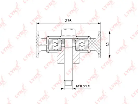 Deflection/Guide Pulley, timing belt (PB-3142)
