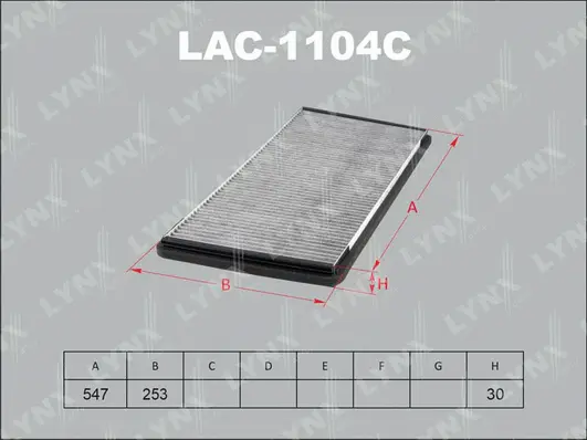 Filter, cabin air (LAC-1104C)