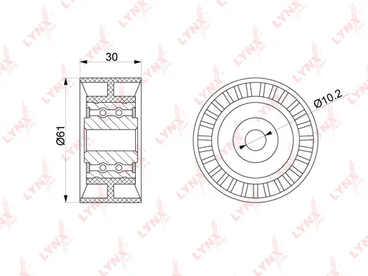 Deflection/Guide Pulley, timing belt (PB-3149)