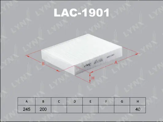Filter, cabin air (LAC-1901)