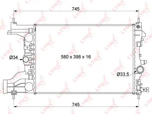 Radiator, engine cooling (RB-1013)