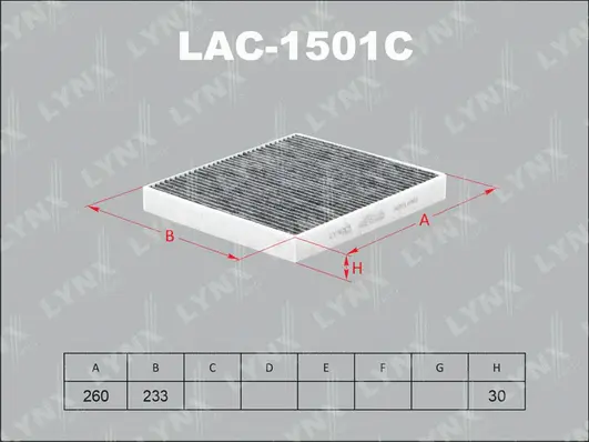Filter, cabin air (LAC-1501C)