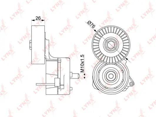 Belt Tensioner, V-ribbed belt