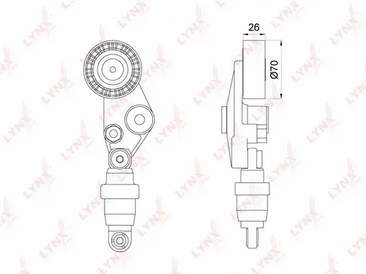 Belt Tensioner, V-ribbed belt (PT-3199)