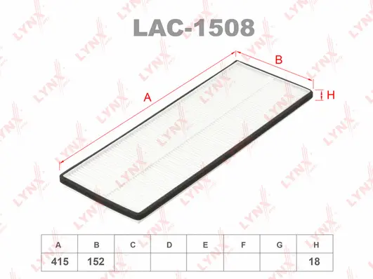 Filter, cabin air (LAC-1508)