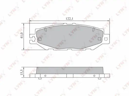 Brake Pad Set, disc brake (BD-7570)