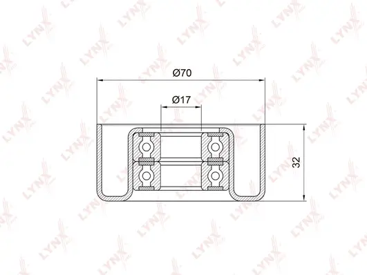 Tensioner Pulley, V-ribbed belt (PB-5029)