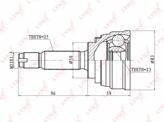 Joint Kit, drive shaft (CO-5502)