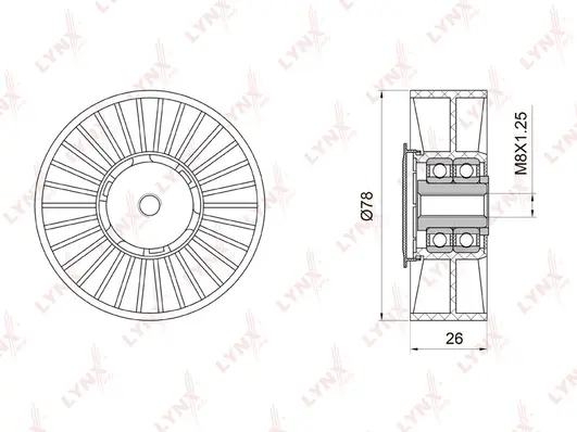 Tensioner Pulley, V-ribbed belt (PB-5035)