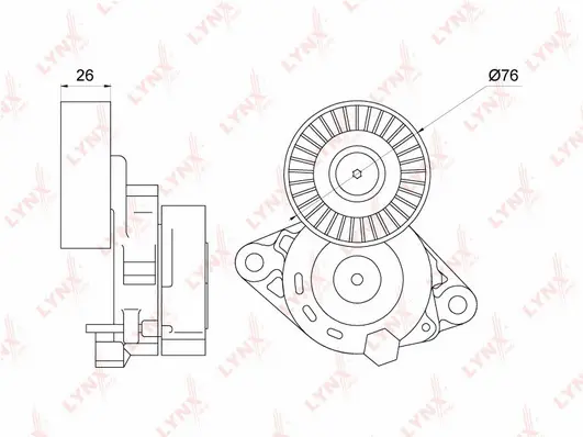 Belt Tensioner, V-ribbed belt (PT-3320)
