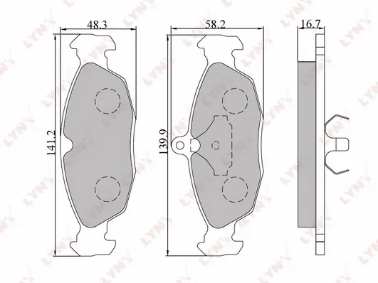 Brake Pad Set, disc brake (BD-5903)