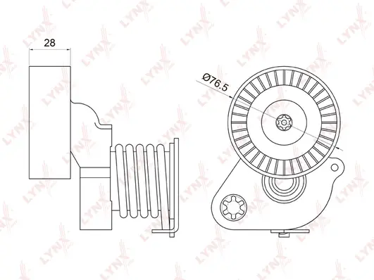Belt Tensioner, V-ribbed belt (PT-3018)