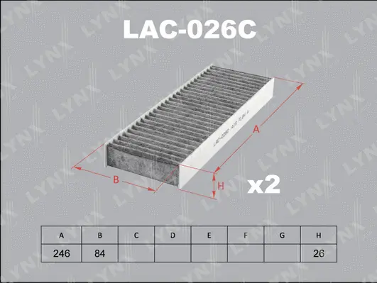 Filter, cabin air (LAC-026C)