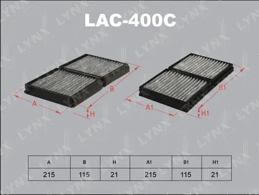 Filter, cabin air (LAC-400C)