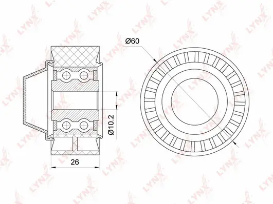 Deflection/Guide Pulley, V-ribbed belt (PB-7119)