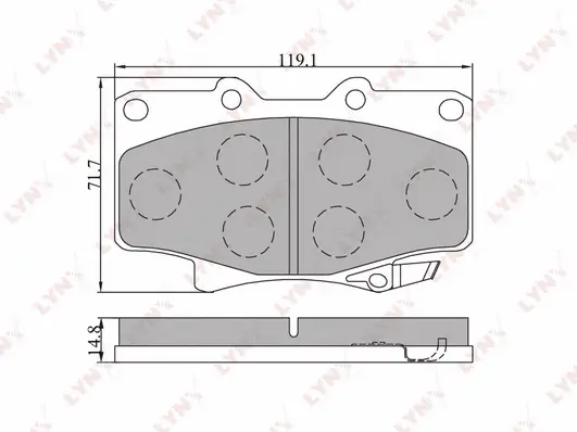 Brake Pad Set, disc brake (BD-7504)