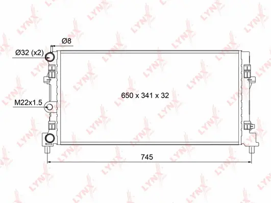 Radiator, engine cooling (RM-1114)
