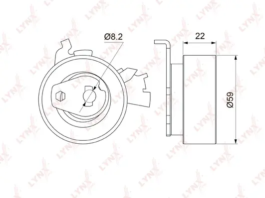 Tensioner Pulley, timing belt (PB-1142)