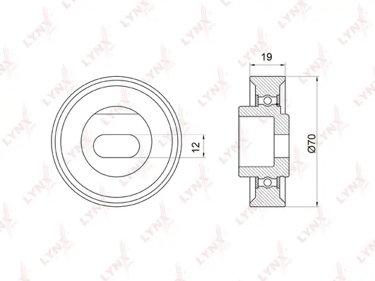 Tensioner Pulley, timing belt (PB-1022)