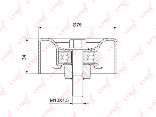 Deflection/Guide Pulley, V-ribbed belt (PB-7046)