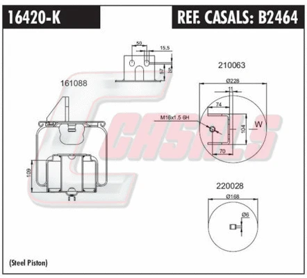 Bellow, air suspension (B2464)