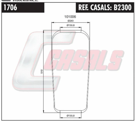 Bellow, air suspension (B2300)