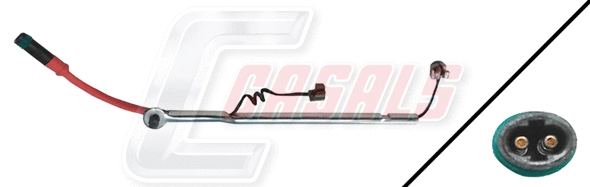 Warning Contact, brake pad wear (50261)