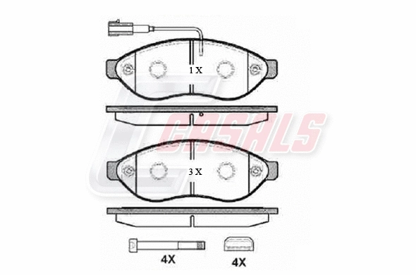 Brake Pad Set, disc brake (BKM468)