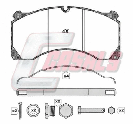 Brake Pad Set, disc brake (BKM109)