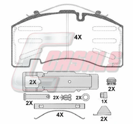 Brake Pad Set, disc brake (BKM132)