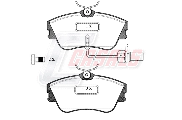 Brake Pad Set, disc brake (BKM970)