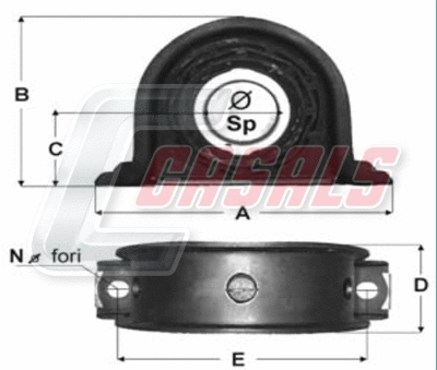 Suspension, propshaft (ST1)