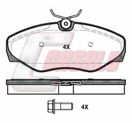 Brake Pad Set, disc brake (BKM1515)