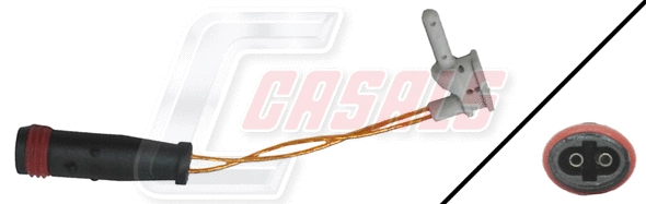 Warning Contact, brake pad wear (50176)