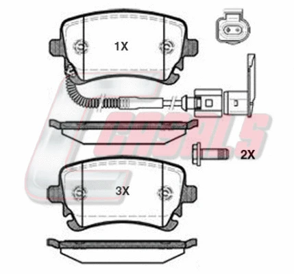 Brake Pad Set, disc brake (BKM326)